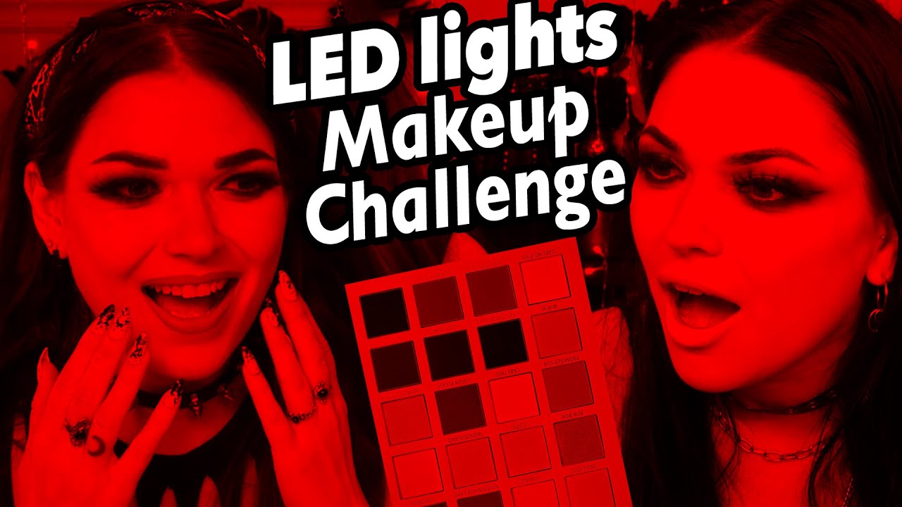 🚨LED LIGHTS MAKEUP CHALLENGE with my twin! 🚨