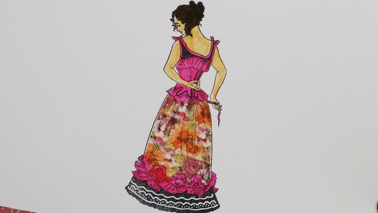 Designing Vintage Clothes with Washi Tape | Fashion Design Dress