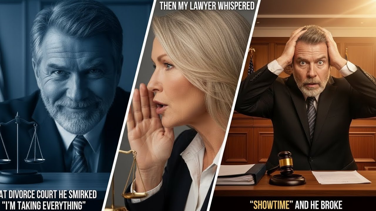 At Divorce Court He Smirked “I’m Taking Everything, Then My Lawyer Whispered “Showtime” and He Broke