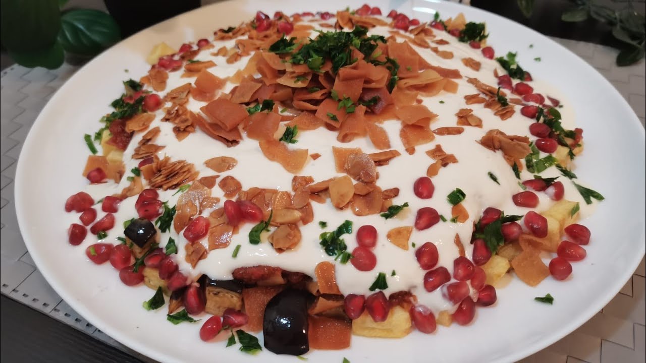 فتة الباذنجان والبطاطس الشهيه وصفات رمضان  Eggplant and potatoes  Fattah
