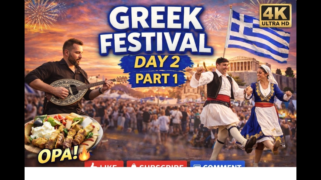 Greek Festival Day 2 Part 1 | Live Greek Music & Traditional Dance | 4K Ultra HD 🇬🇷