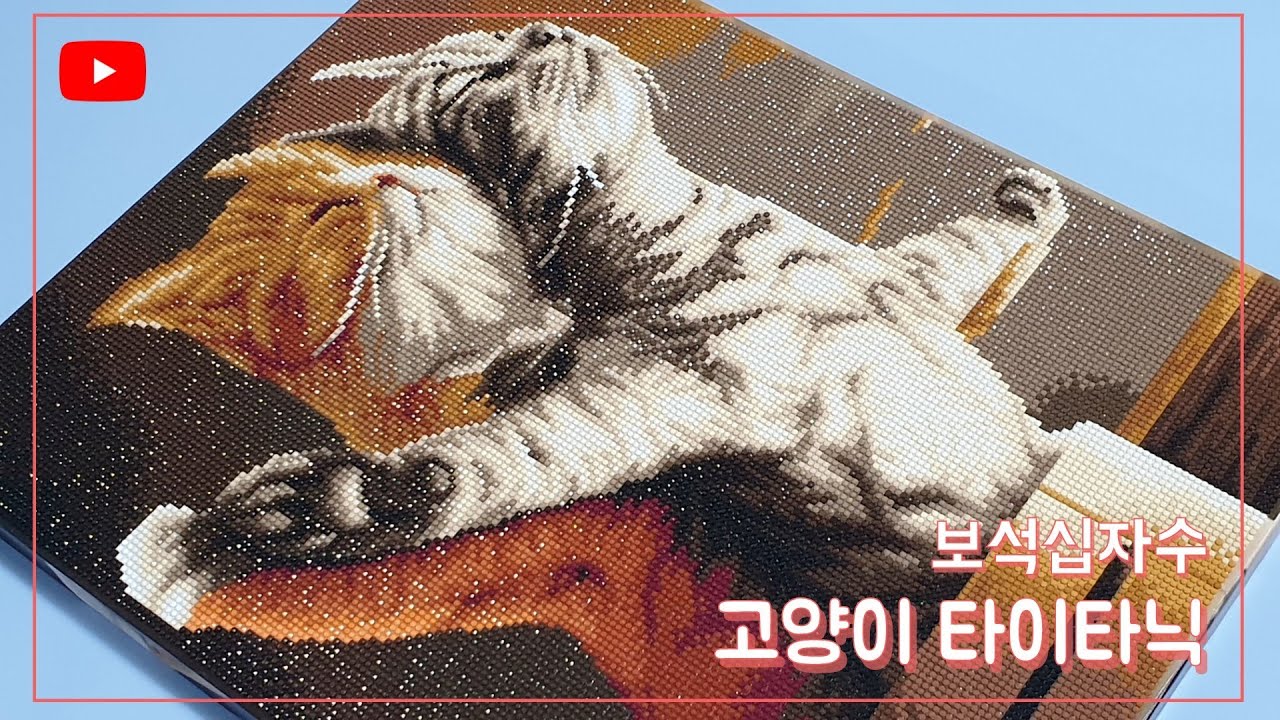 DIY (beads)비즈 고양이 영화 타이타닉 보석십자수💎집순이 hobby cat movie Titanic cubic painting/diamond painting