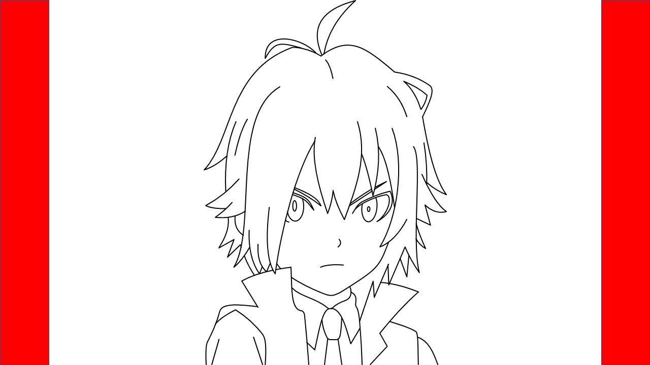 How To Draw Shu Kurenai From Beyblade  - Step By Step Drawing