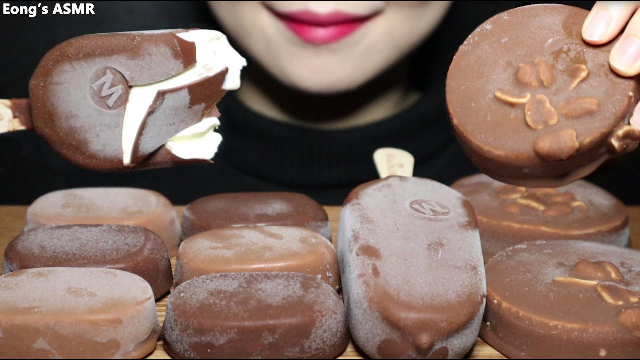 ASMR CHOCOLATE ICE CREAM 초코 아이스크림 티코 매그넘 구구 초콜릿 TICO MAGNUM GOOGOO