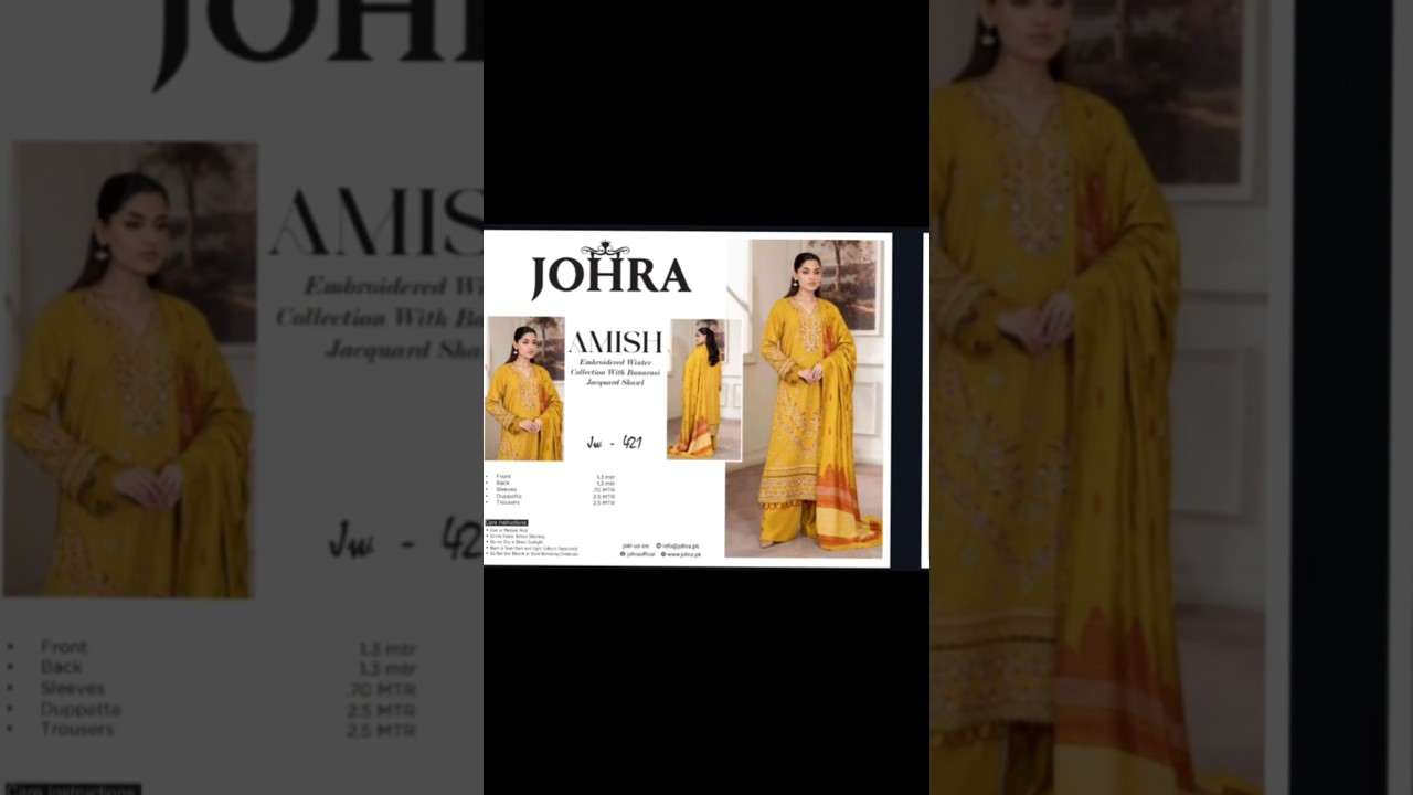 JOHRA AMISH WINTER COLLECTION #johra #fashion #dupptta #dress #dupattaonline #onlineshopping #johra