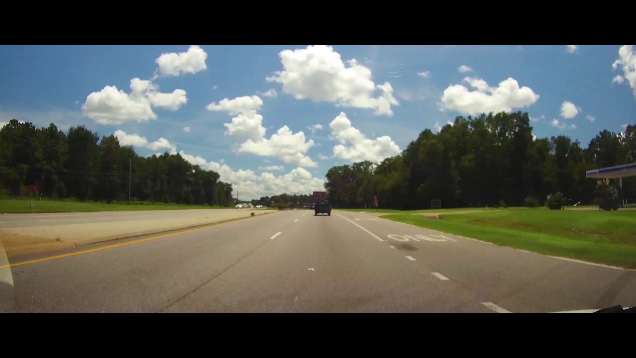 Driving on US 84 around Dothan, Alabama