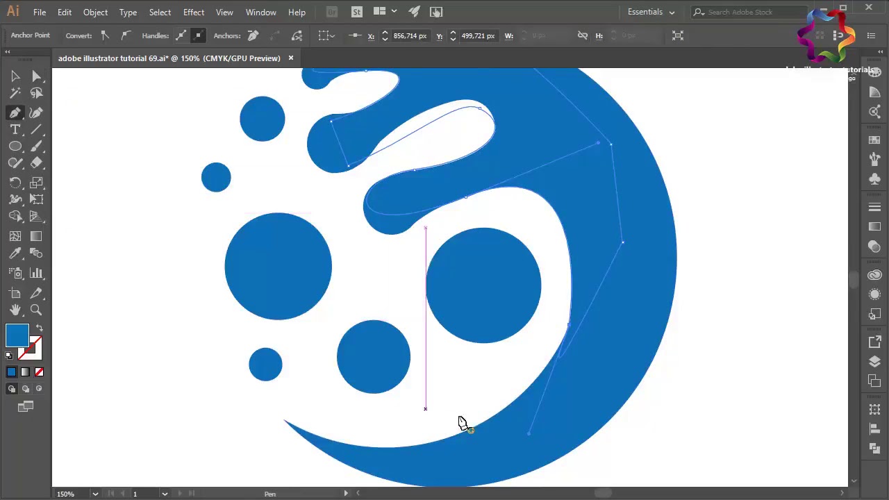 illustrator tutorial   Circle Water Logo Design   Quick and Trick Create Circle Logo Design