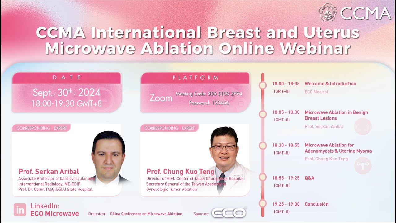 CCMA International Breast and Uterus Microwave Ablation Online Webinar