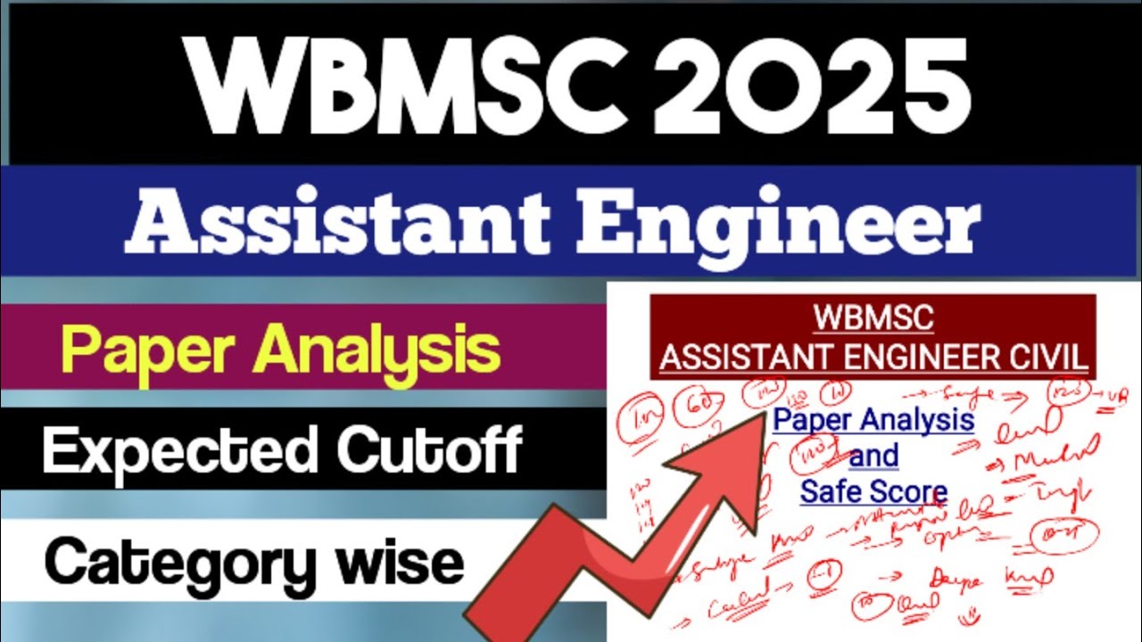 Wbmsc Assistant Engineer Paper Analysis ☑️ SAFE SCORE ☑️ EXPECTED CUT-OFF ‼️