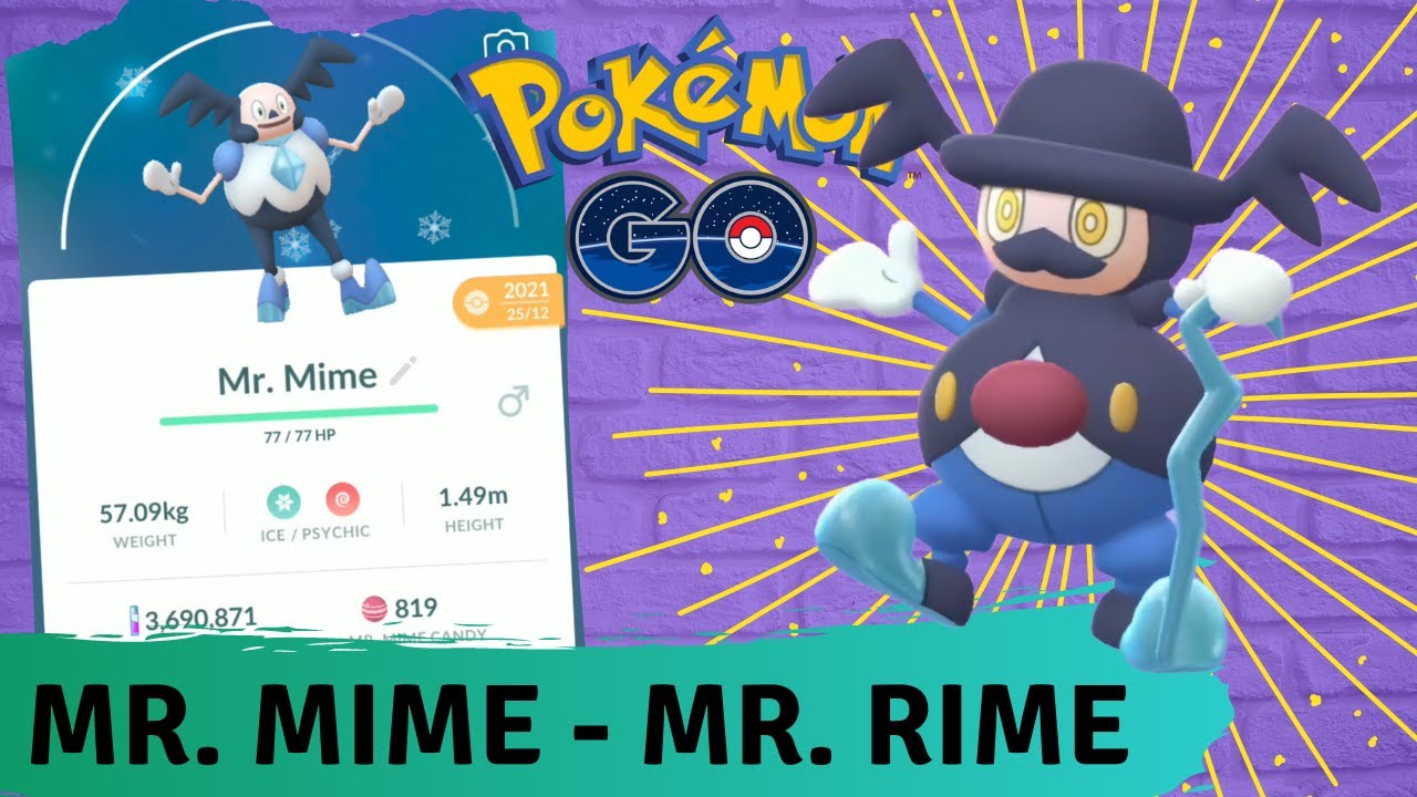 Evolving Galarian Mr. Mime to Galarian Mr. Rime in Pokemon Go! Gen8 Pokemon!