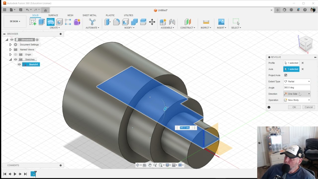 Fusion 360 CAD - CNC lathe Intro