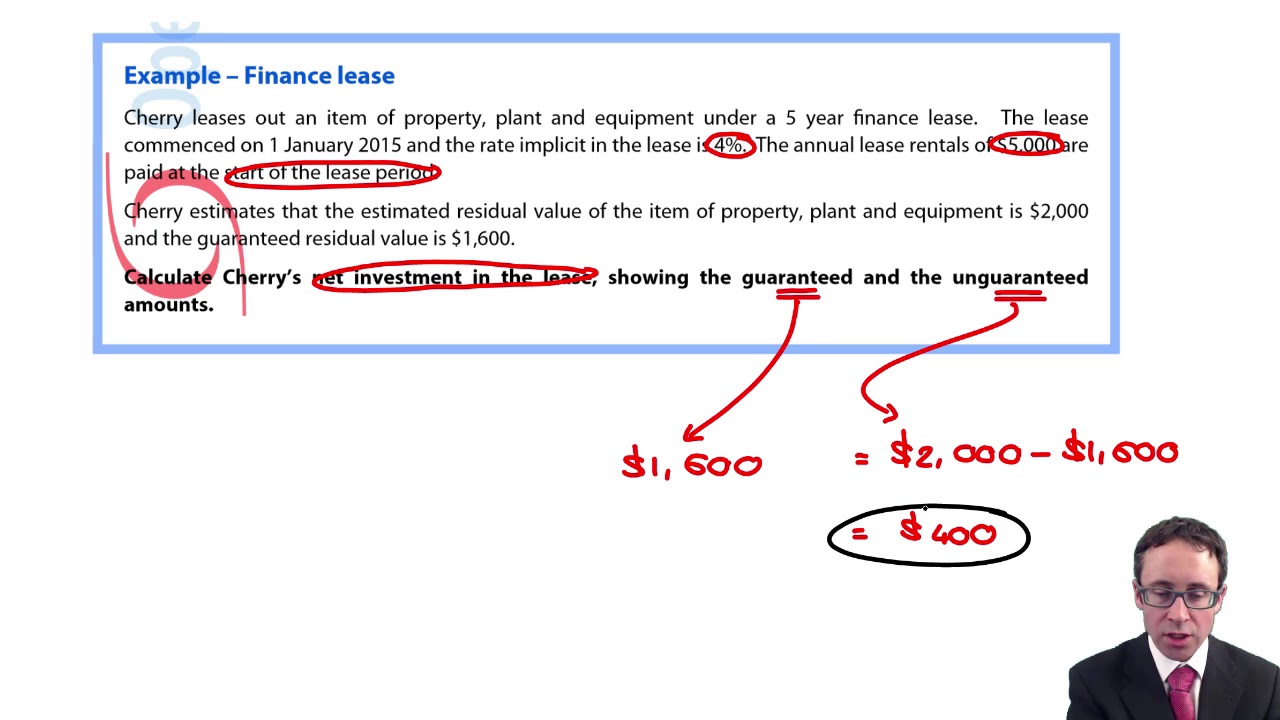 IFRS 16 - Lessor accounting – finance lease - CIMA F2