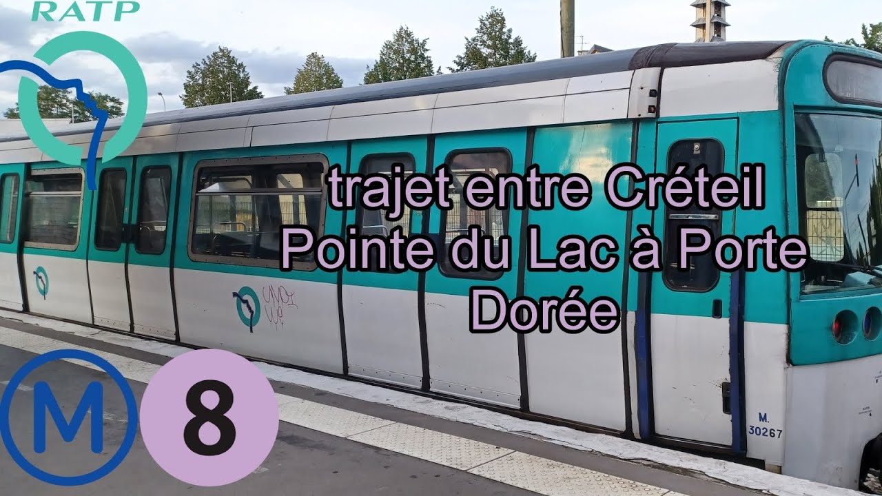 [RATP]Métro Ligne 8 Trajet à bord un MF77 N°133 Créteil Pointe du Lac à La Porte Dorée