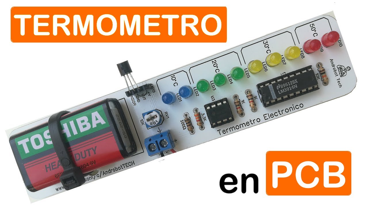 Un termómetro electrónico en PCB de muy buena calidad!