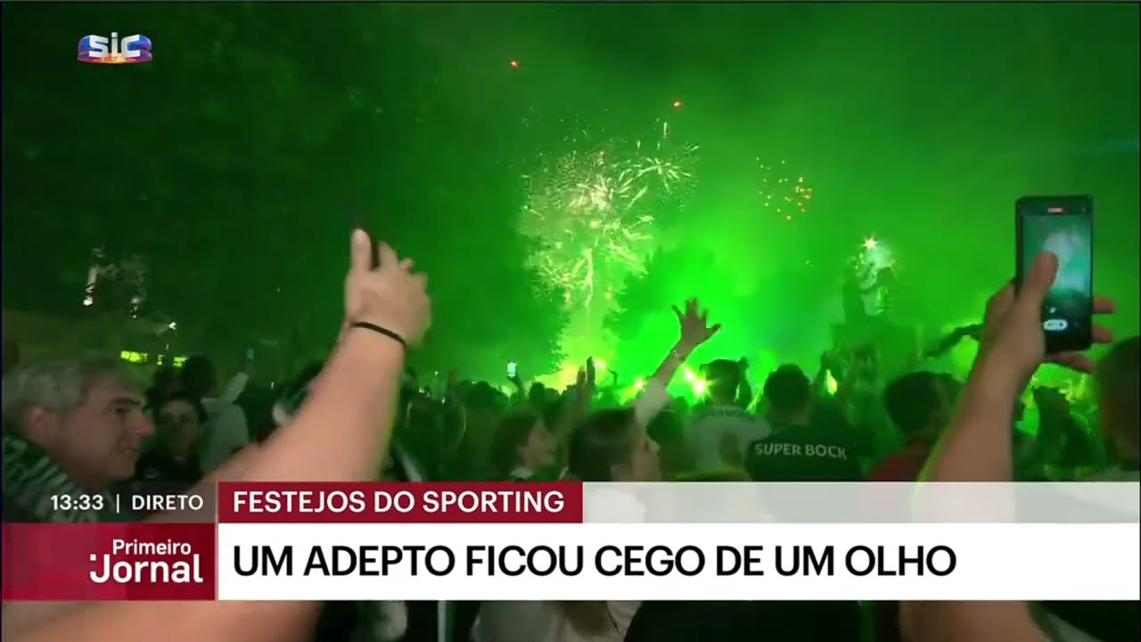 Vários adeptos feridos após intervenção da PSP - Festejos do SPORTING CP