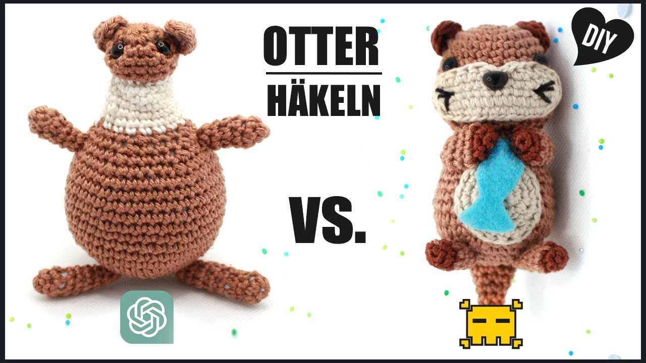 Otter häkeln | ME vs. ChatGPT - Tiere Häkelanleitung - DIY by Pfirsichteufel