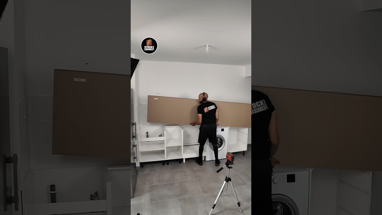 🤯 Installation d&rsquo;une cuisine en 2 minutes ! #asmr #bricolage #kitchen #diy #cuisine