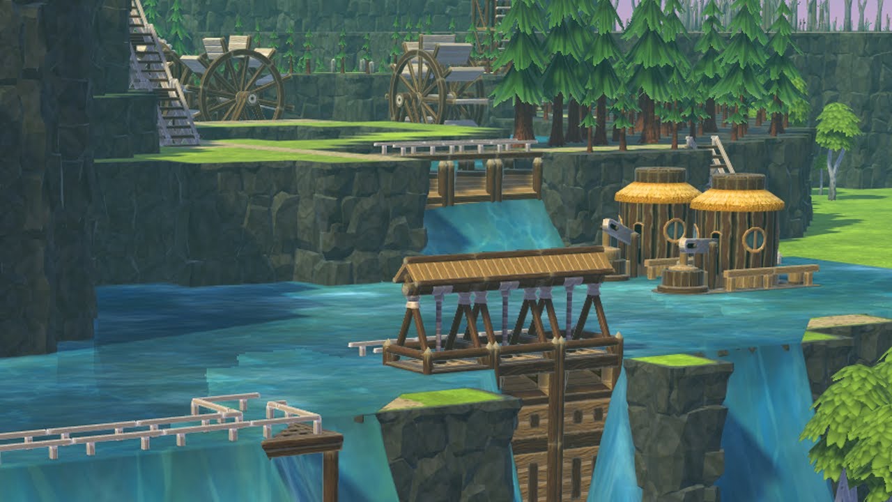 Building a HUGE dam with Waterwheels to power my Industry in Timberborn