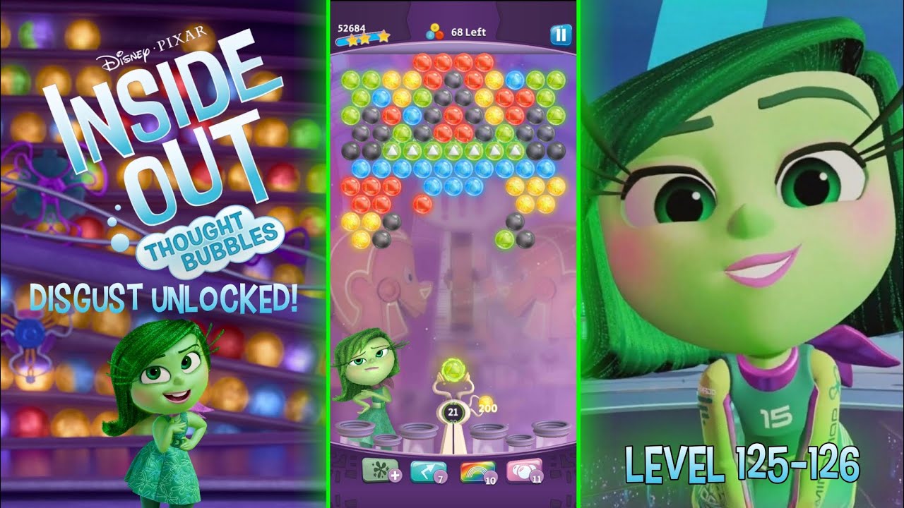 Inside Out Thought Bubbles (Disgust Unlocked)| Level 125 (Joy) and 126 (Disgust) | Full Gameplay