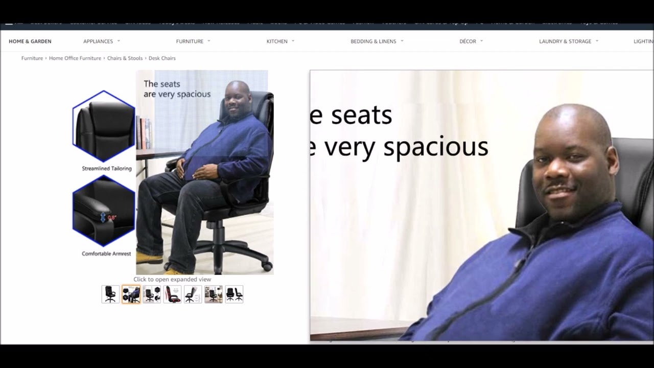 BOSSIN High Back Executive Office Chair Failure and Review - AMAZON