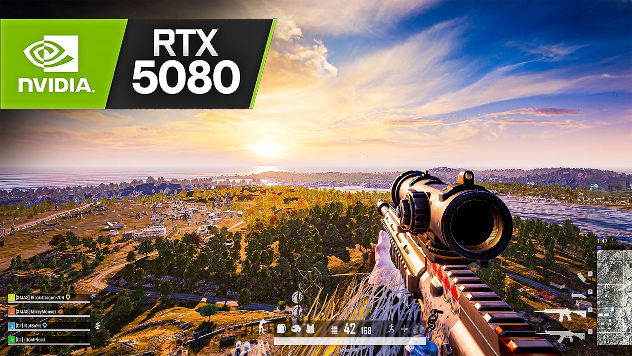 PUBG : RTX 5080 + I9 14900K | MEDIUM TEXTURES VERY LOW SETTINGS  | 1440P