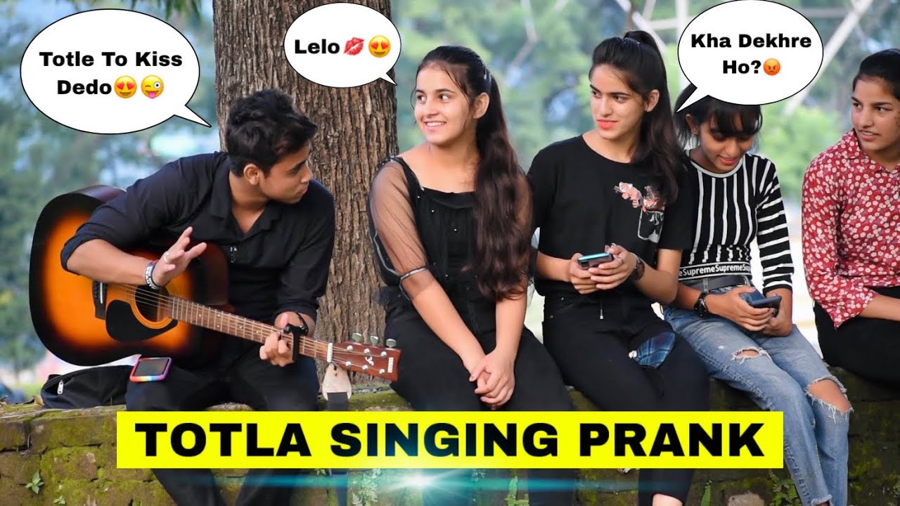 Totla Prank (तोतला) Randomly Singing Love Songs Mashup With Cute Girls In Public | Jhopdi K