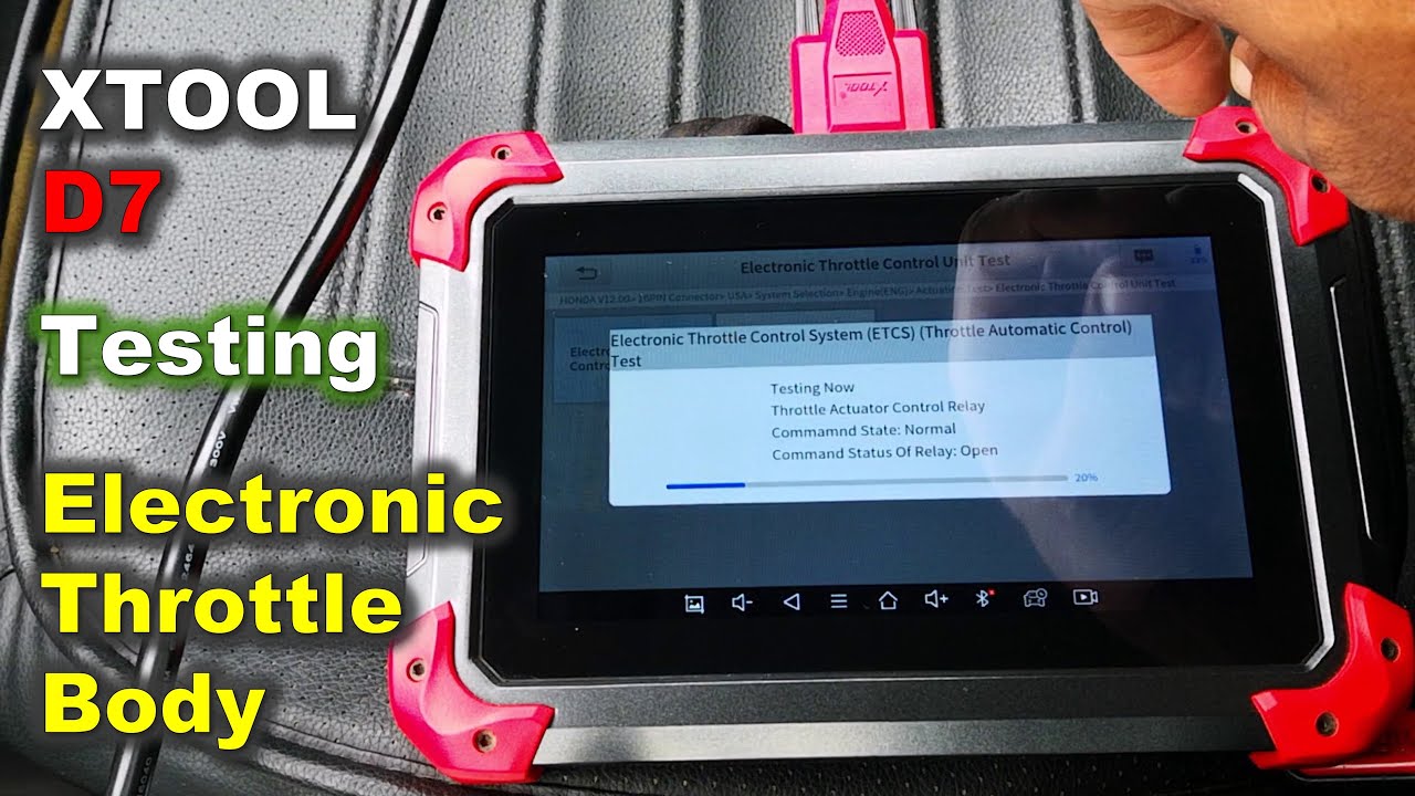 Проверьте электронную дроссельную заслонку с помощью сканера: XTOOL D7 Active Scanner