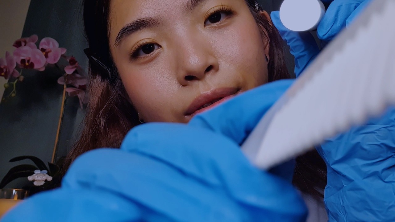 ASMR Gentle Scalp Check 🪷 Scalp Scratch & Massage, Hair Parting & Brushing (Gloves & Layered Sounds)