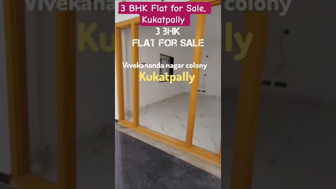 Excellent 3BHK Flat for Sale, Kukatpally, Hyderabad. 5km to Hitech City. Ph: 700946699 #realestate