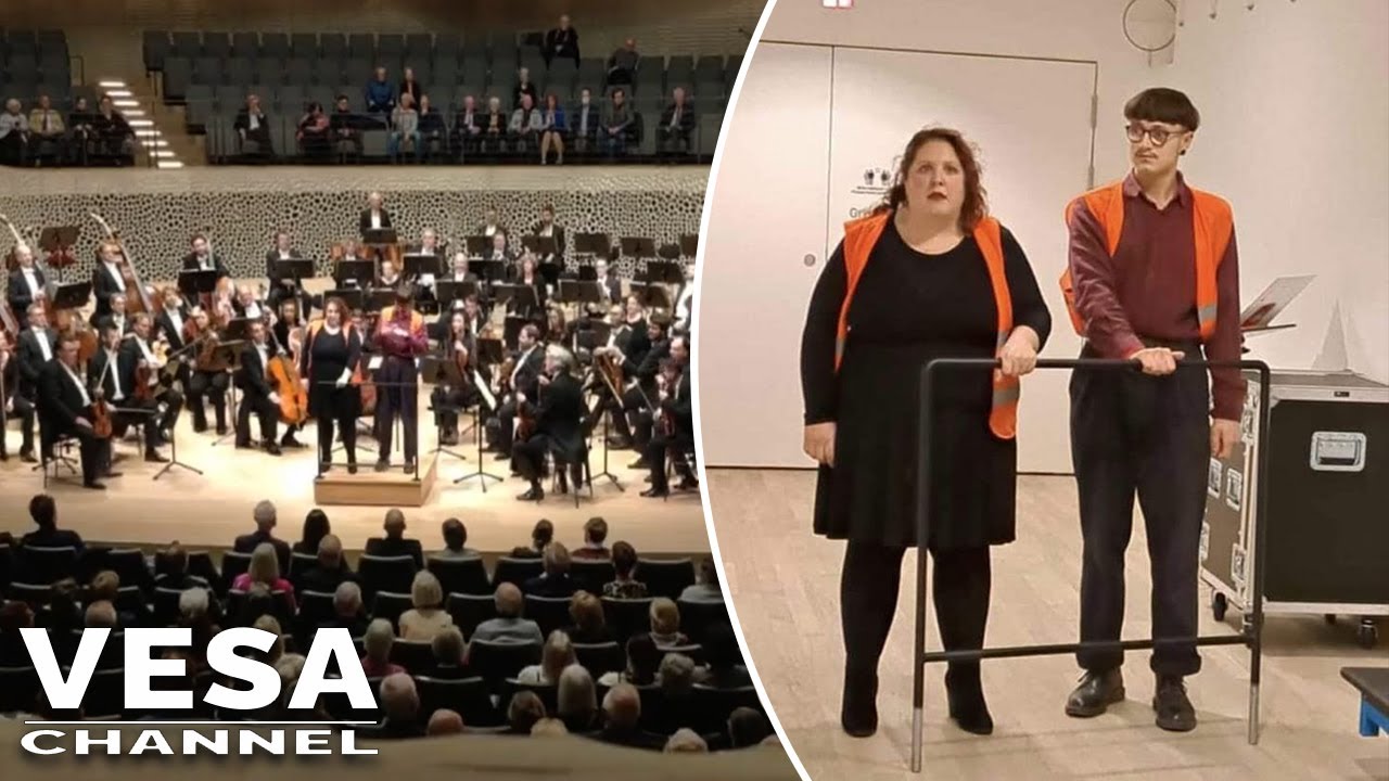 Climate activists humiliated after stopping concert by themselves to a removable railing
