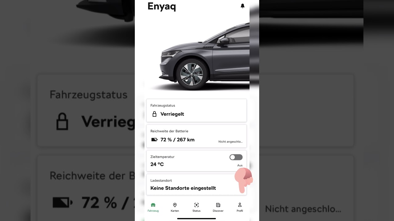 Skoda Enyaq Powerpass Integration in MySkoda App Version 7.2.0 verf&uuml;gbar