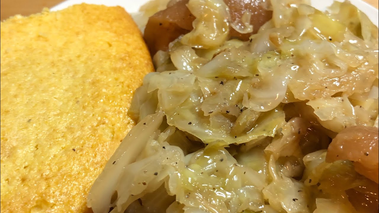Country fried cabbage (salted pork) aka fatback