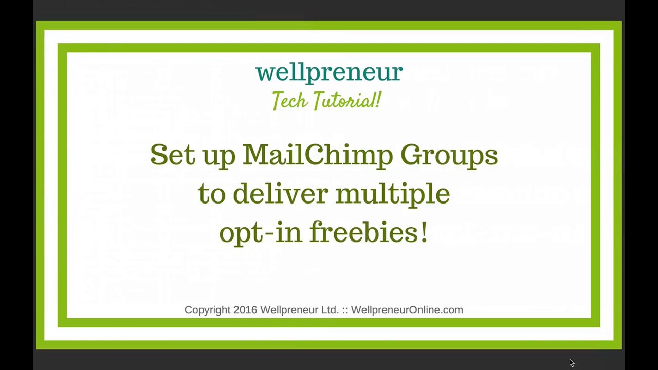 Setup MailChimp Groups to Deliver Multiple Opt-In Freebies