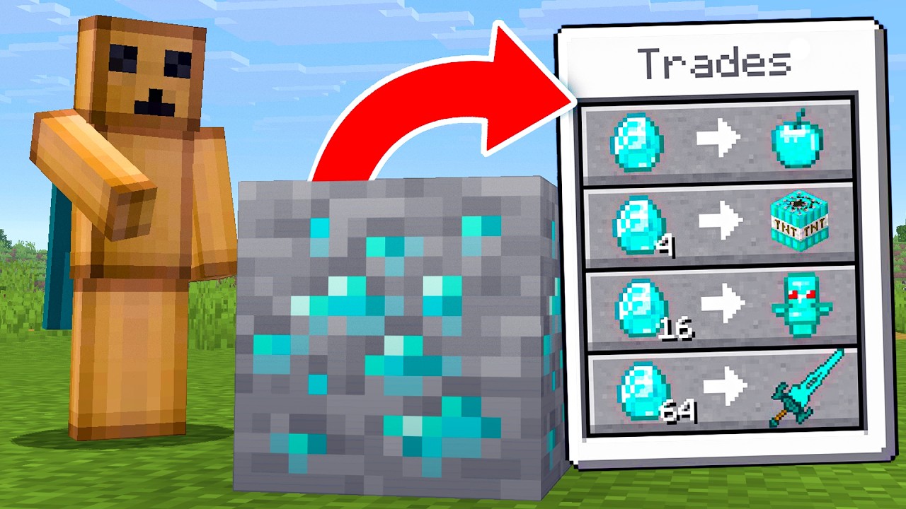 ماين كرافت لكن نقدر نتقايض مع البلوكات مع موتي !!