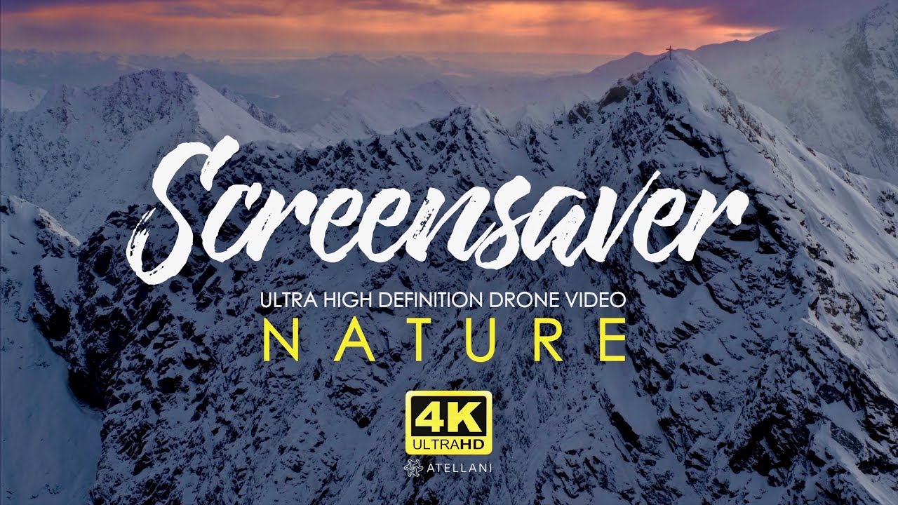 Nature and mountains | 4K Relaxing Screensaver | Aerial Drone Footage