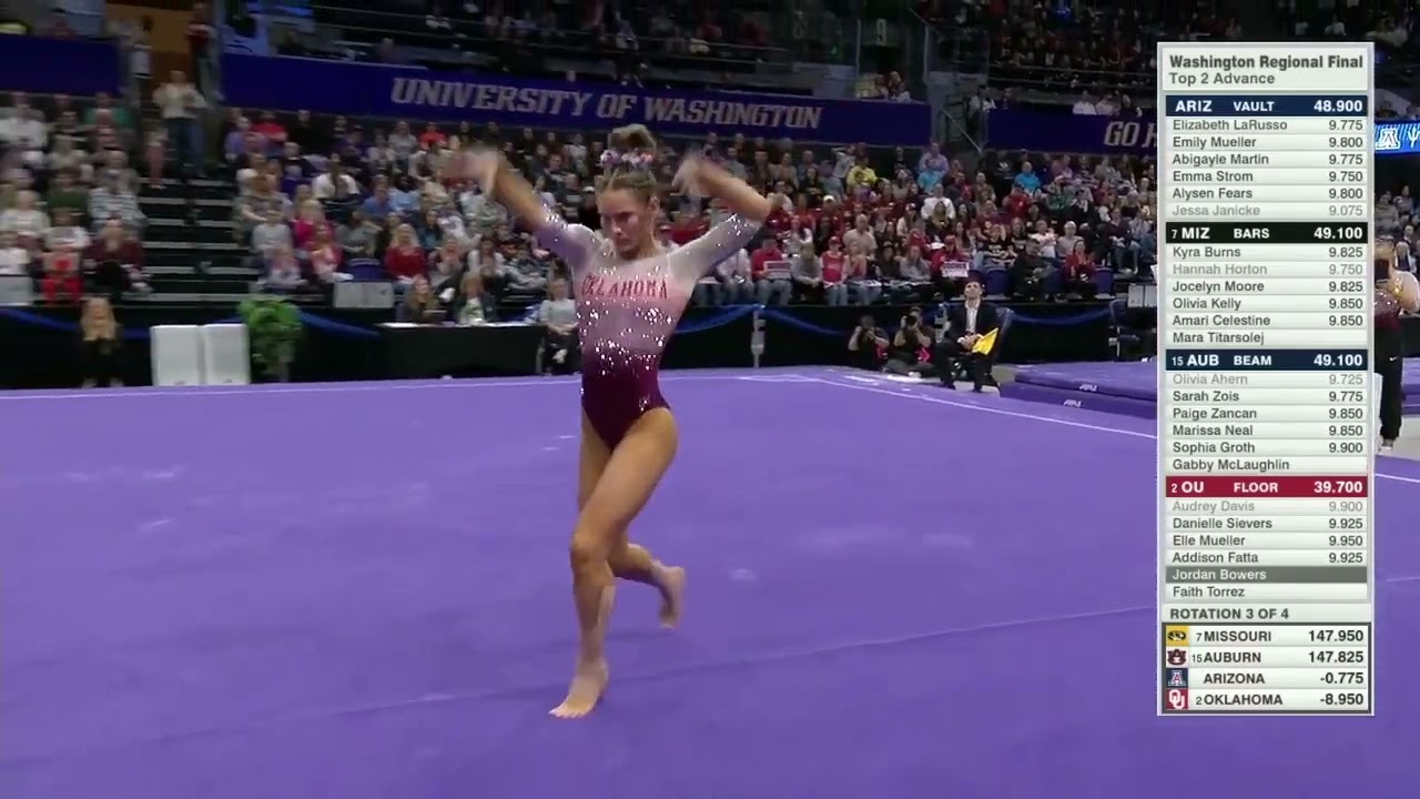Jordan Bowers Perfect 10.0 Floor Oklahoma @ Seattle Regional Finals 4-6-25