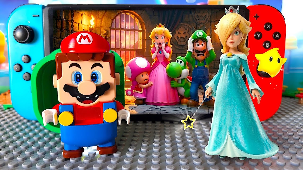 Lego Mario & Rosalina Enter Nintendo to Save Them All! Super Mario Galaxy Story ✨ #legomario