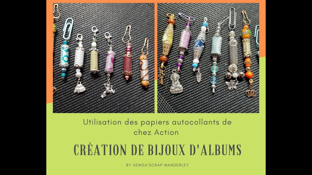(30) Tuto création bijoux d'albums avec du papier Foil et velours de chez Action !