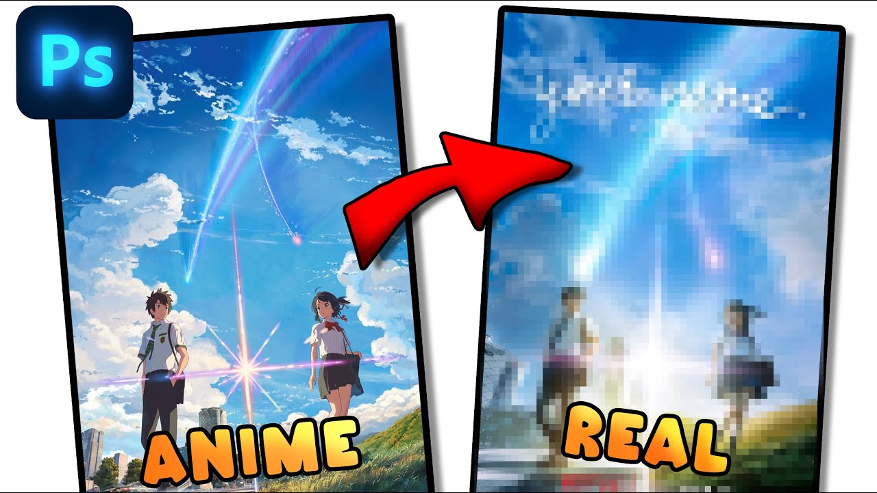 How to remake poster anime 