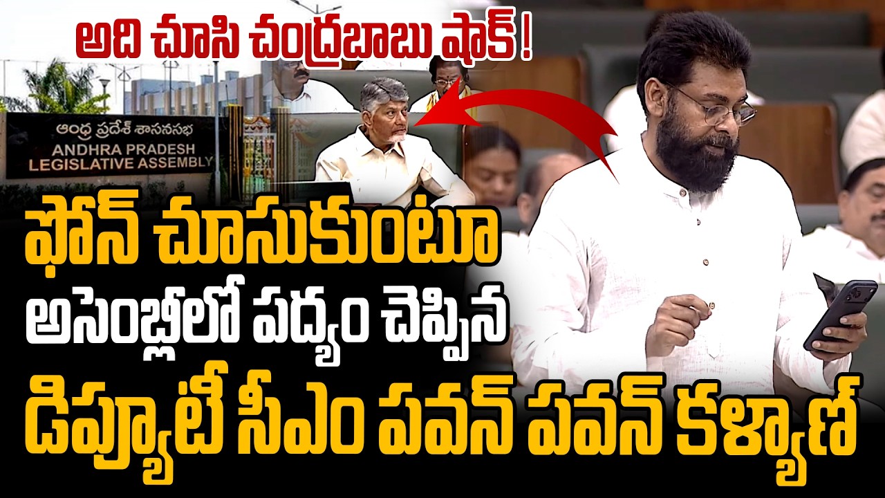 అసెంబ్లీలో పద్యం చెప్పిన డిప్యూటీ సీఎం పవన్ | DY CM Pawan Kalyan Poem In Assembly | 4sidestv