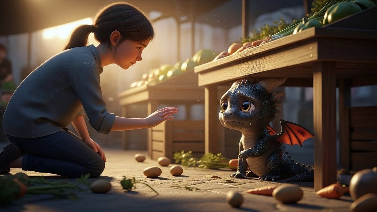 While Gathering Groceries, A Little Human Girl Stumbled Upon a Dragon Child in Need of Care | HFY