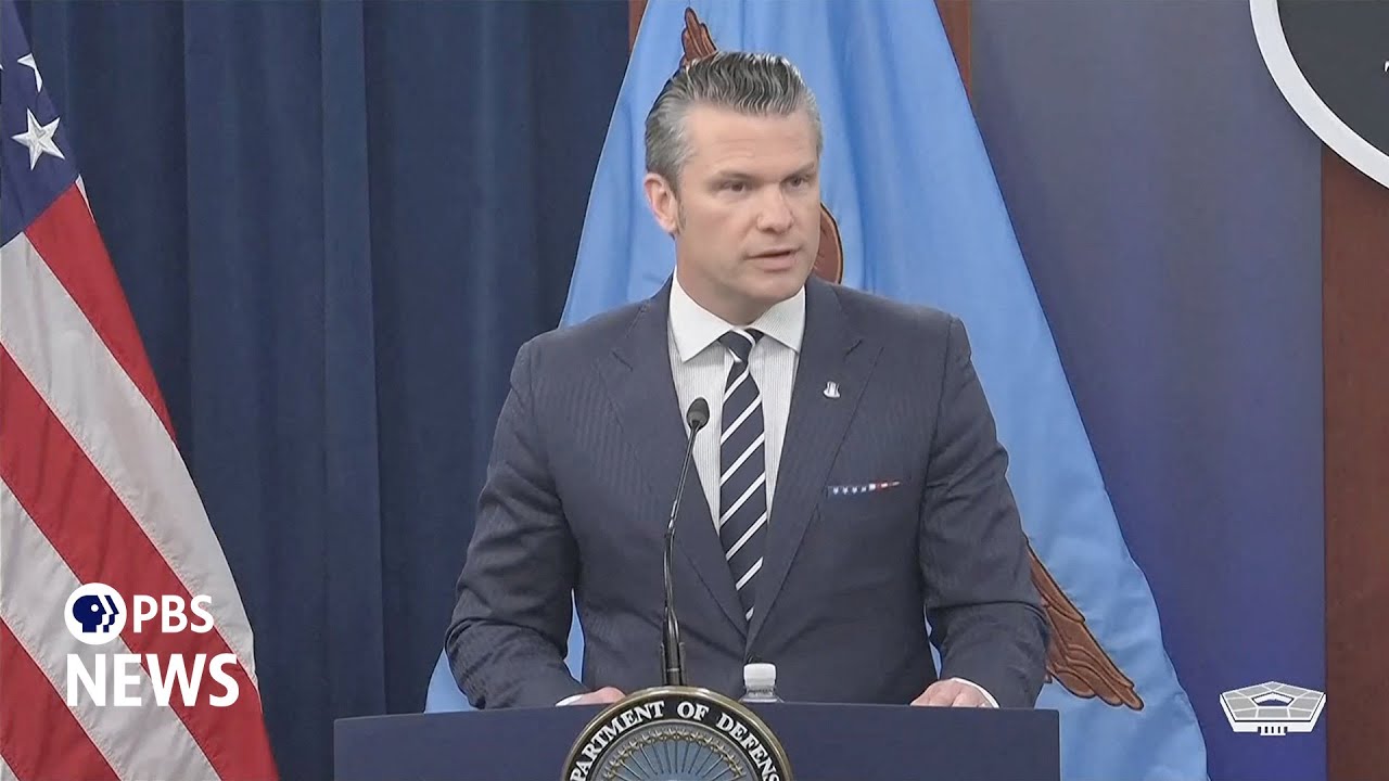 WATCH: Hegseth and Caine hold Pentagon news briefing after U.S. strikes on Iran nuclear sites