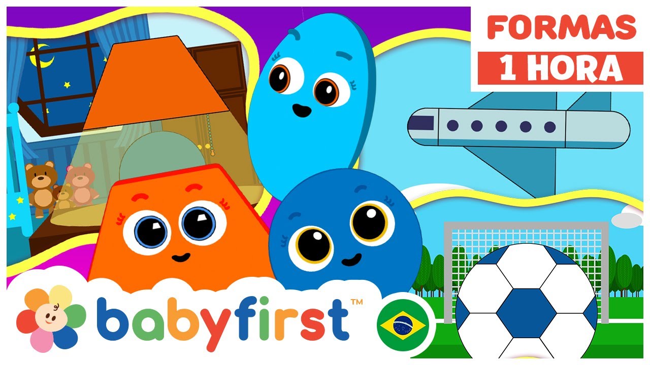 Desenhos educativos | Aprender todas as formas | Formas para crianças | 1 Hora | Baby First Brasil
