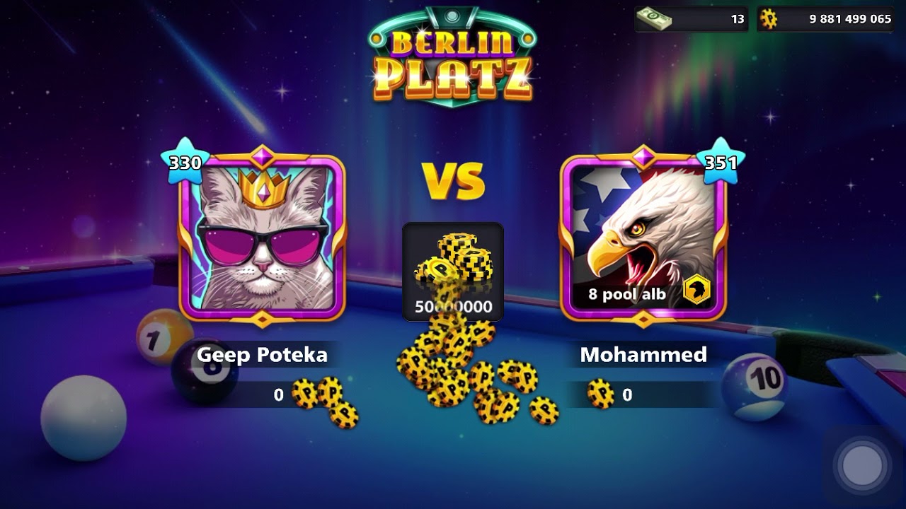8 Ball Pool || Berlin Challenge win Game || Pool Game 2021