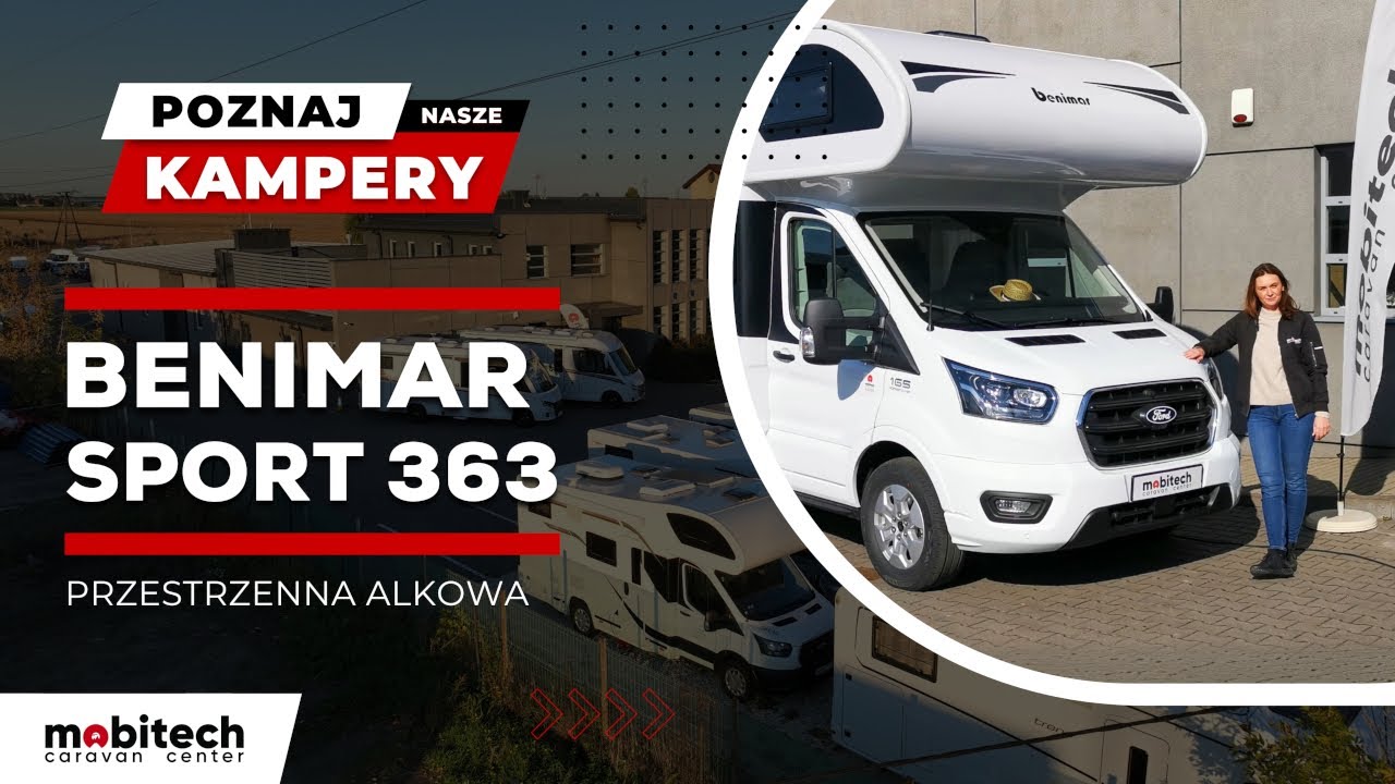 PRZESTRZENNA ALKOWA | BENIMAR SPORT 363 | MOBITECH CARAVAN CENTER