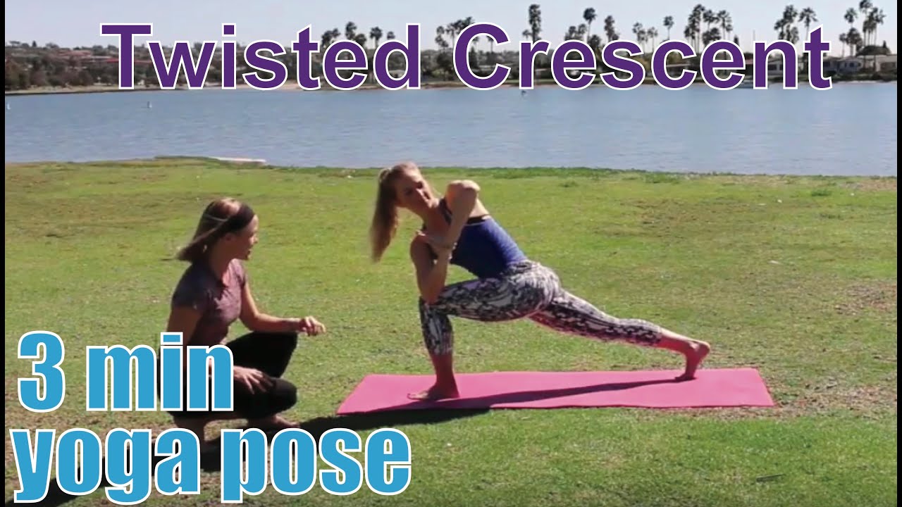 3 Minute Yoga Pose - Twisted Crescent Lunge