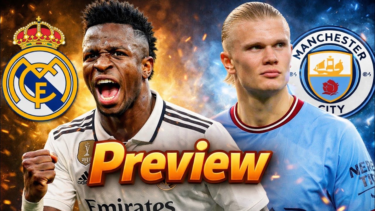 Preview Real Madrid VS Manchester City. Vinicius clé offensif. #football #realmadrid 