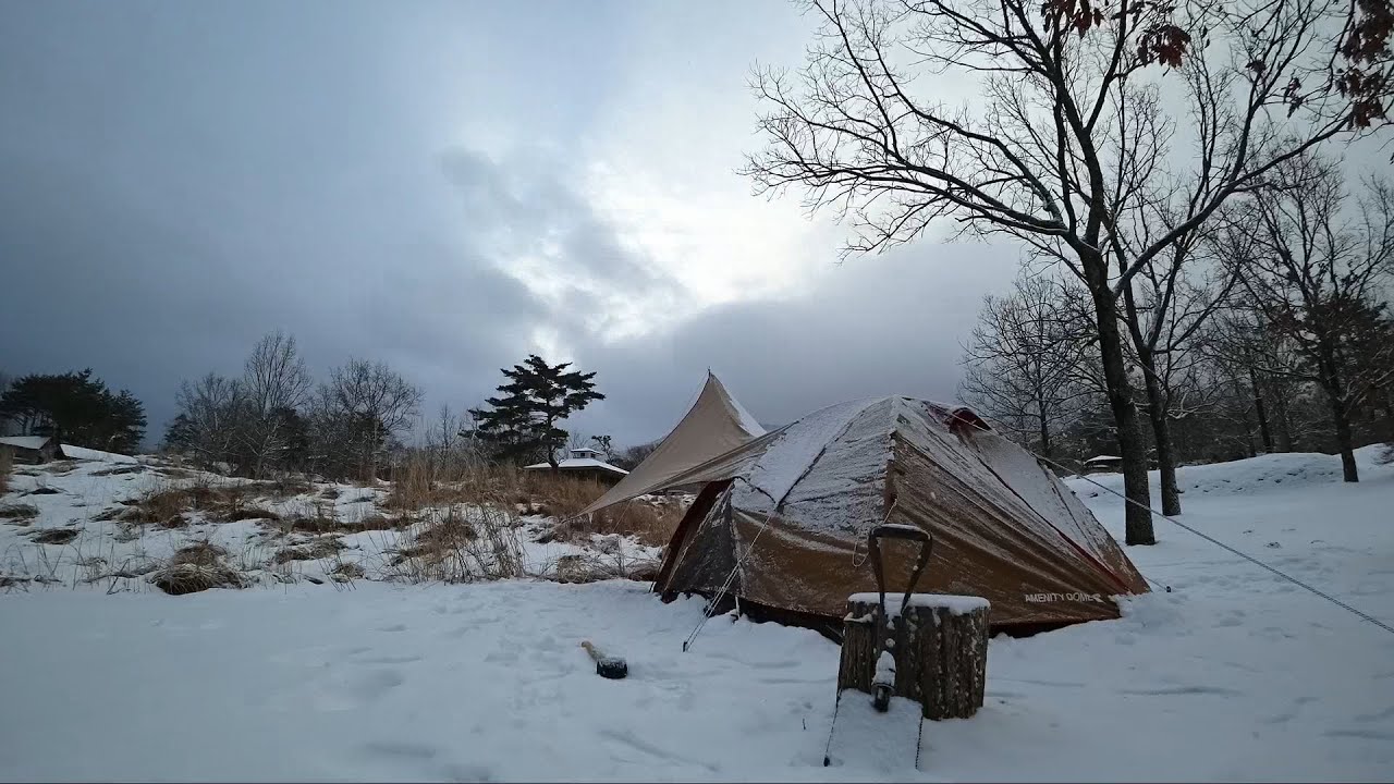 戸惑いの雪中ソロキャンプ【solo camping #35】