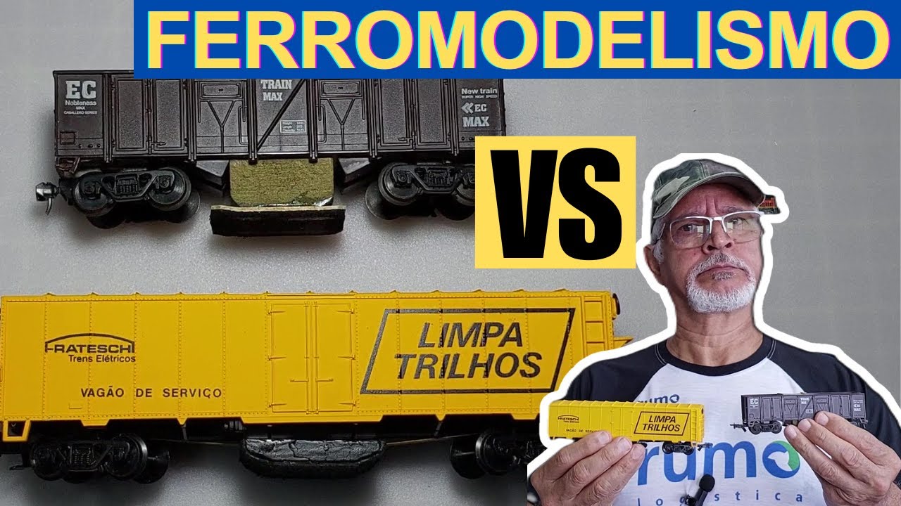 #ferromodelismo Vag&atilde;o Limpa Trilhos #frateschi Vs Vag&atilde;o Limpa Trilhos Caseiro [DIY]