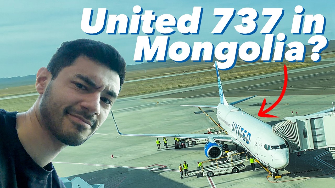 Почему этот United 737 находится в Монголии?